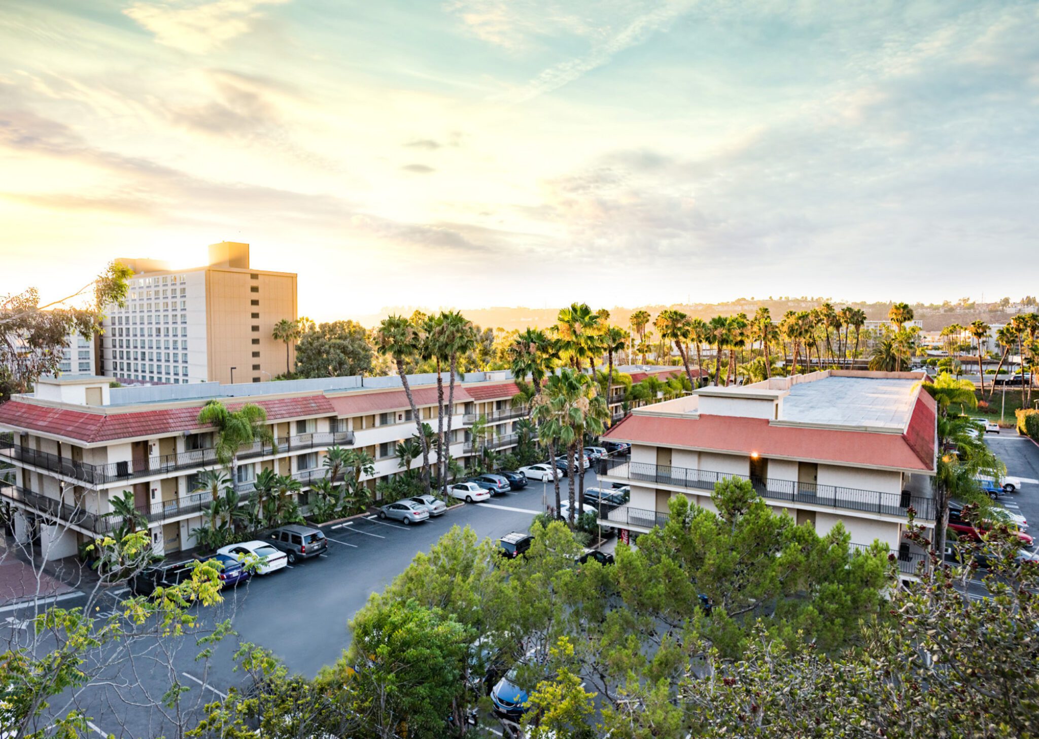 aerial view of Days Inn