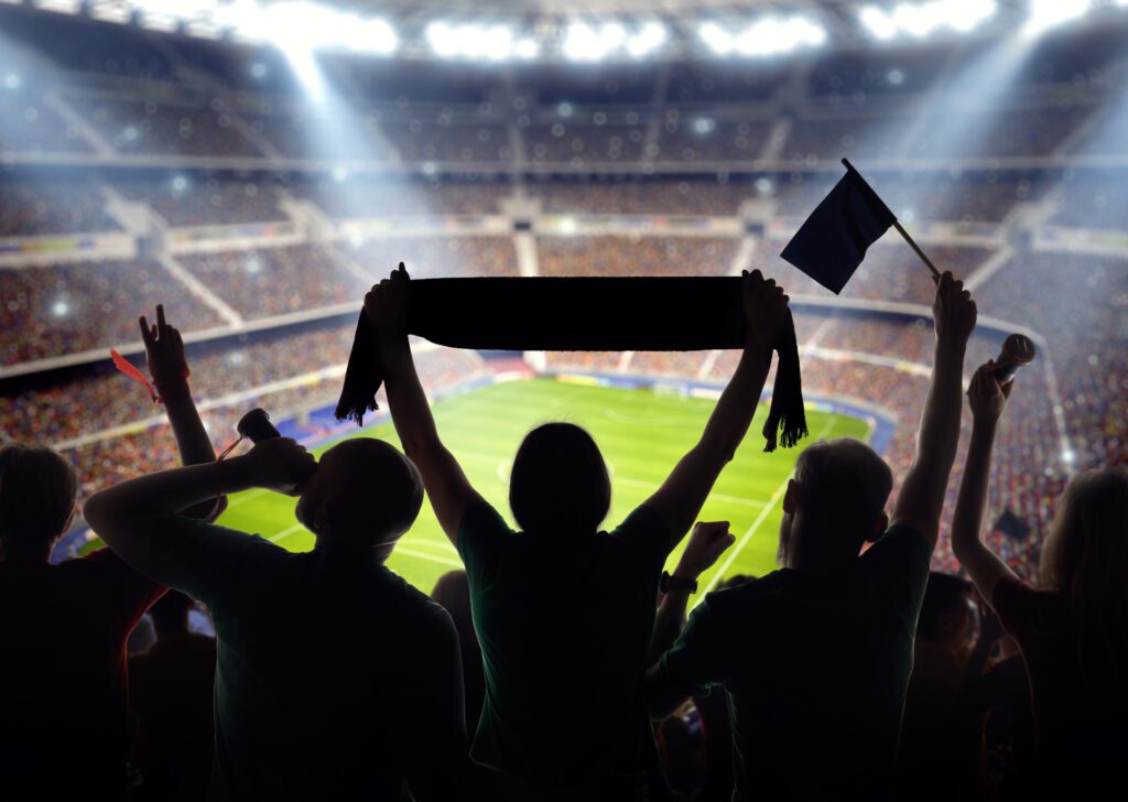 fans in a stadium