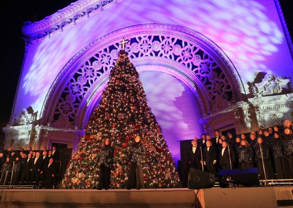 Christmas tree on stage