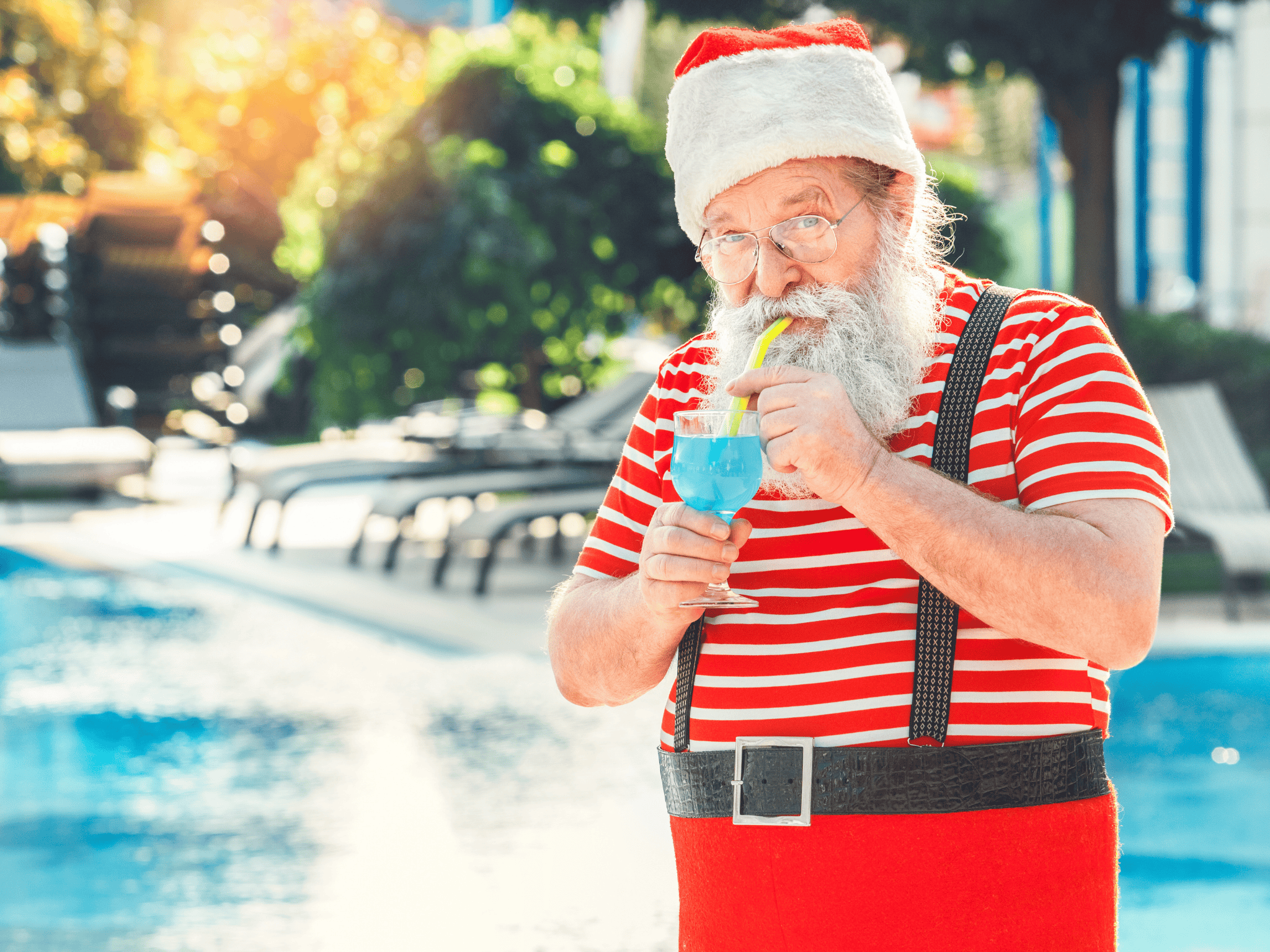 santa drink pool
