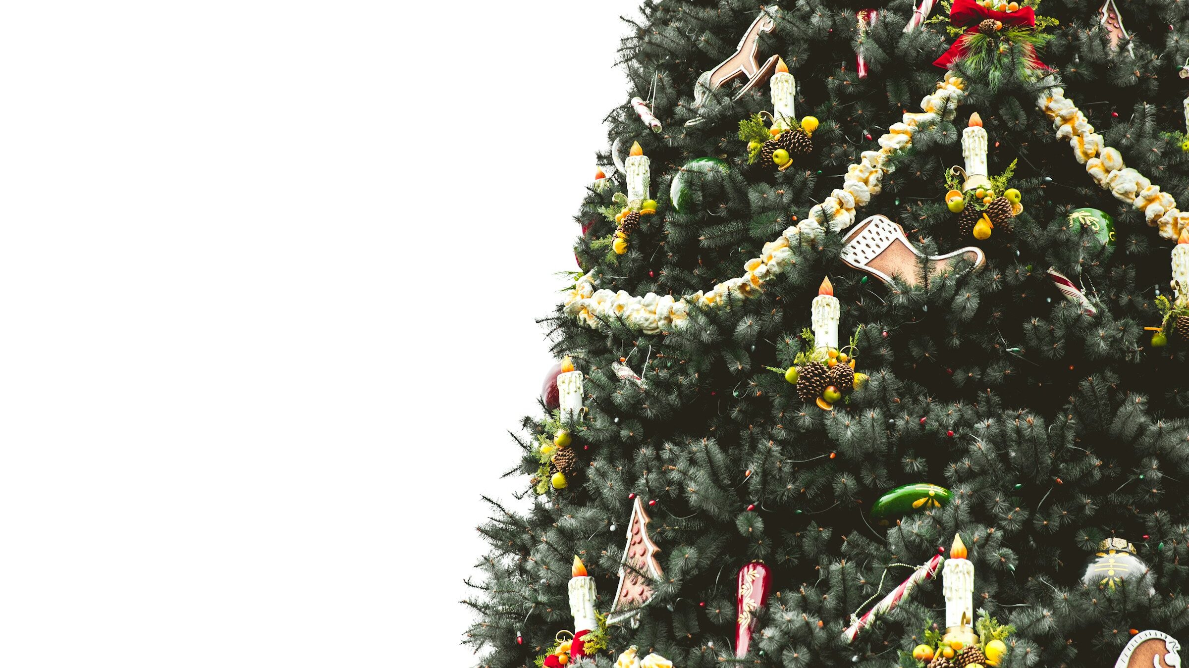 a christmas tree with decorations