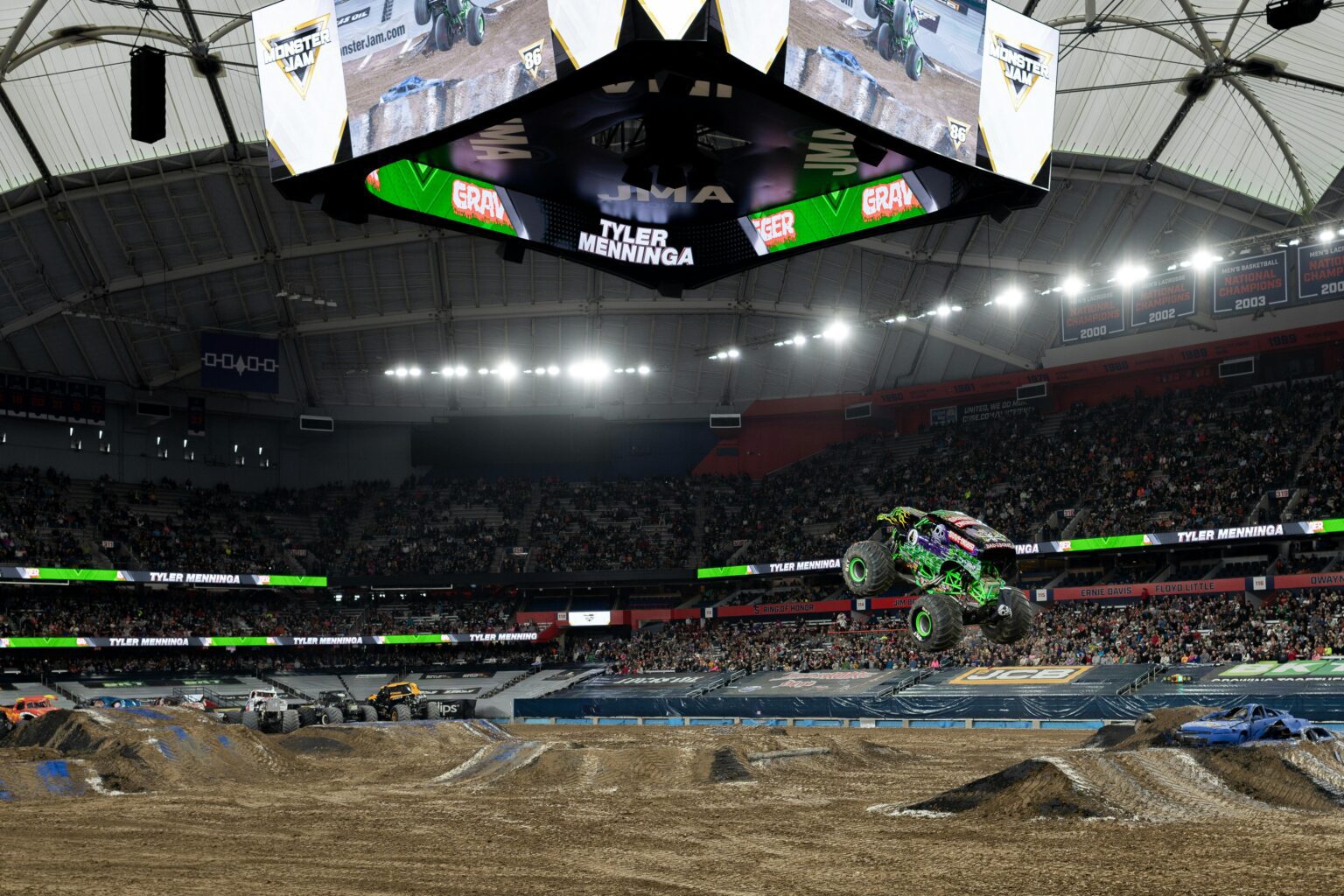 Monster truck jumping