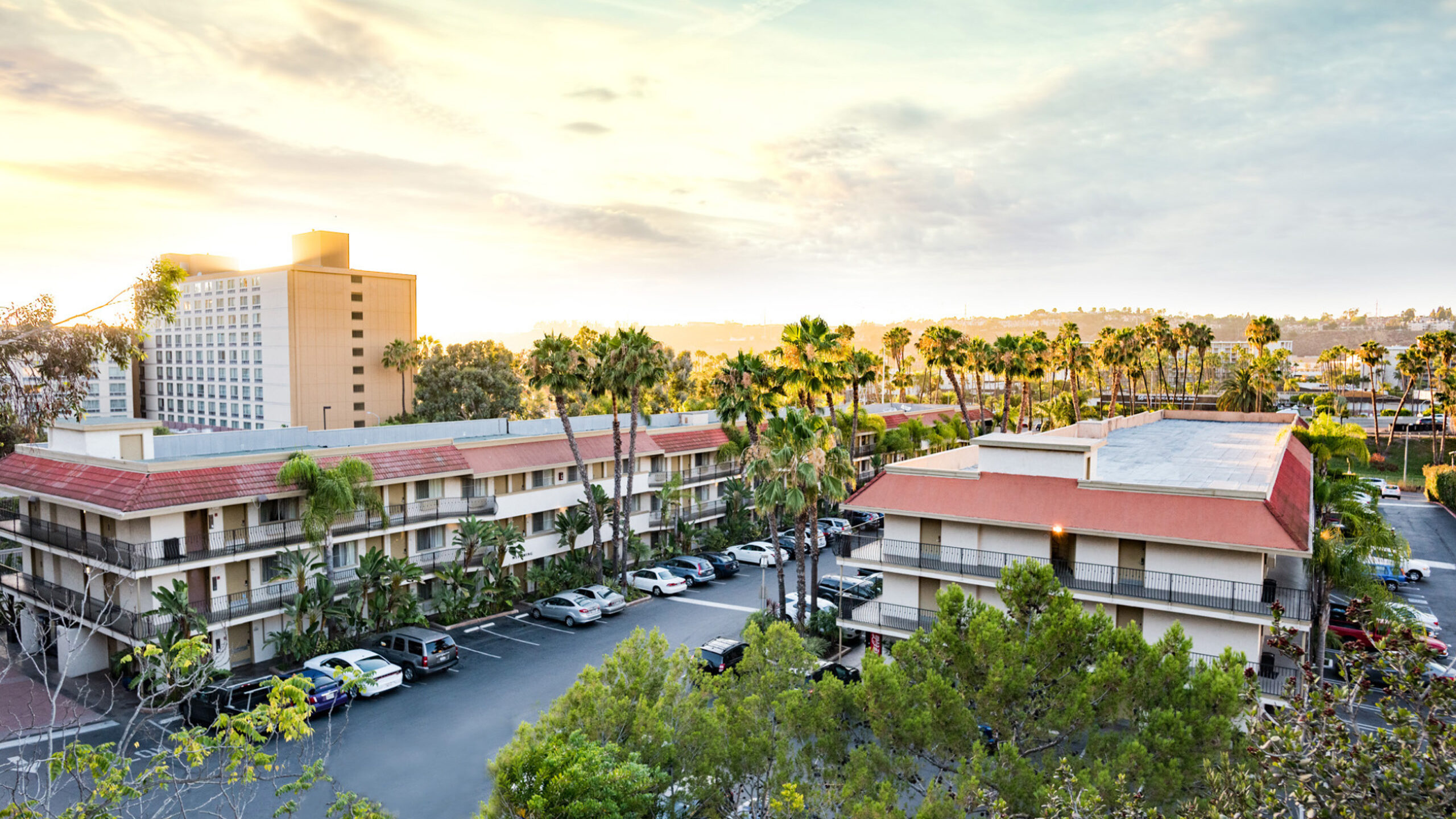 aerial view of Days Inn