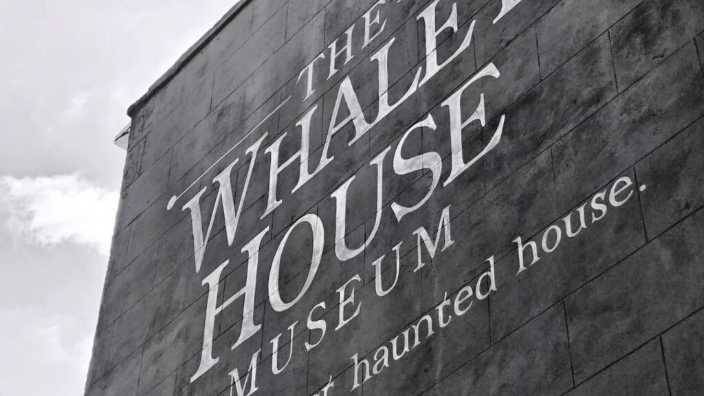B&W Photo outside of the Whaley House